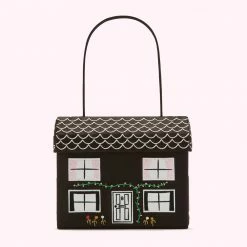 Lulu Guinness BAGS BLACK NO.8 PORTOBELLO HOUSE HANDBAG