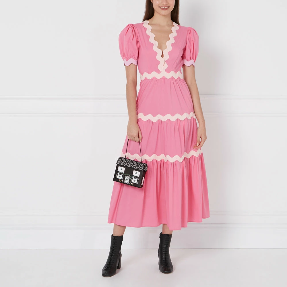 Lulu Guinness BAGS BLACK NO.8 PORTOBELLO HOUSE HANDBAG 8 Lulu Guinness BAGS BLACK NO.8 PORTOBELLO HOUSE HANDBAG