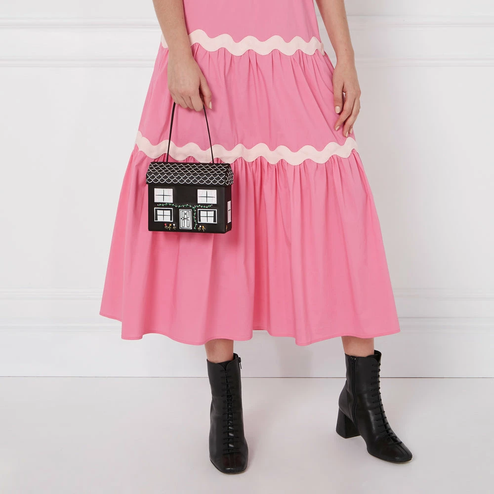 Lulu Guinness BAGS BLACK NO.8 PORTOBELLO HOUSE HANDBAG 9 Lulu Guinness BAGS BLACK NO.8 PORTOBELLO HOUSE HANDBAG