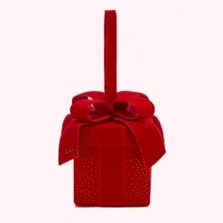 Lulu Guinness BAGS LULU RED PRESENT CLUTCH WITH SWAROVSKI® CRYSTALS