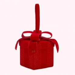 Lulu Guinness BAGS LULU RED PRESENT CLUTCH WITH SWAROVSKI® CRYSTALS
