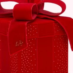 Lulu Guinness BAGS LULU RED PRESENT CLUTCH WITH SWAROVSKI® CRYSTALS