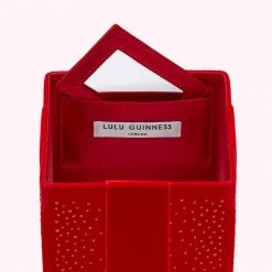 Lulu Guinness BAGS LULU RED PRESENT CLUTCH WITH SWAROVSKI® CRYSTALS