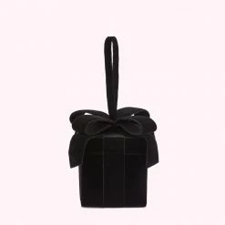 Lulu Guinness BLACK VELVET PRESENT CLUTCH BAG BAGS