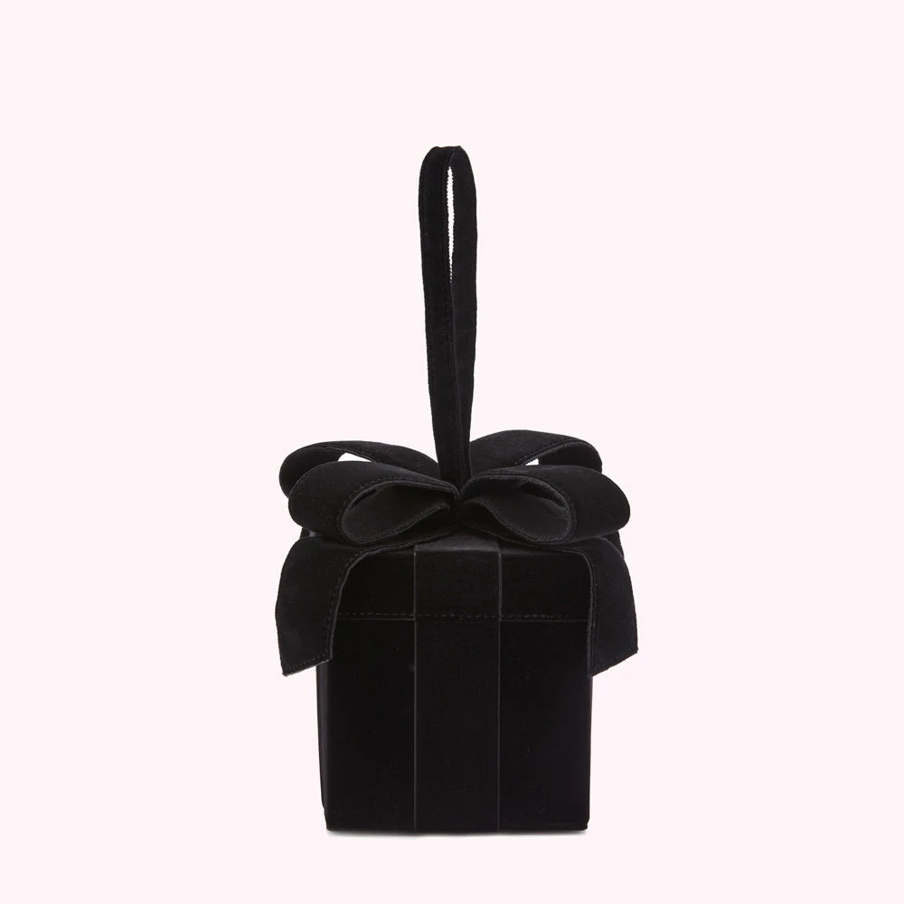 Lulu Guinness BLACK VELVET PRESENT CLUTCH BAG BAGS 3 Lulu Guinness BLACK VELVET PRESENT CLUTCH BAG BAGS
