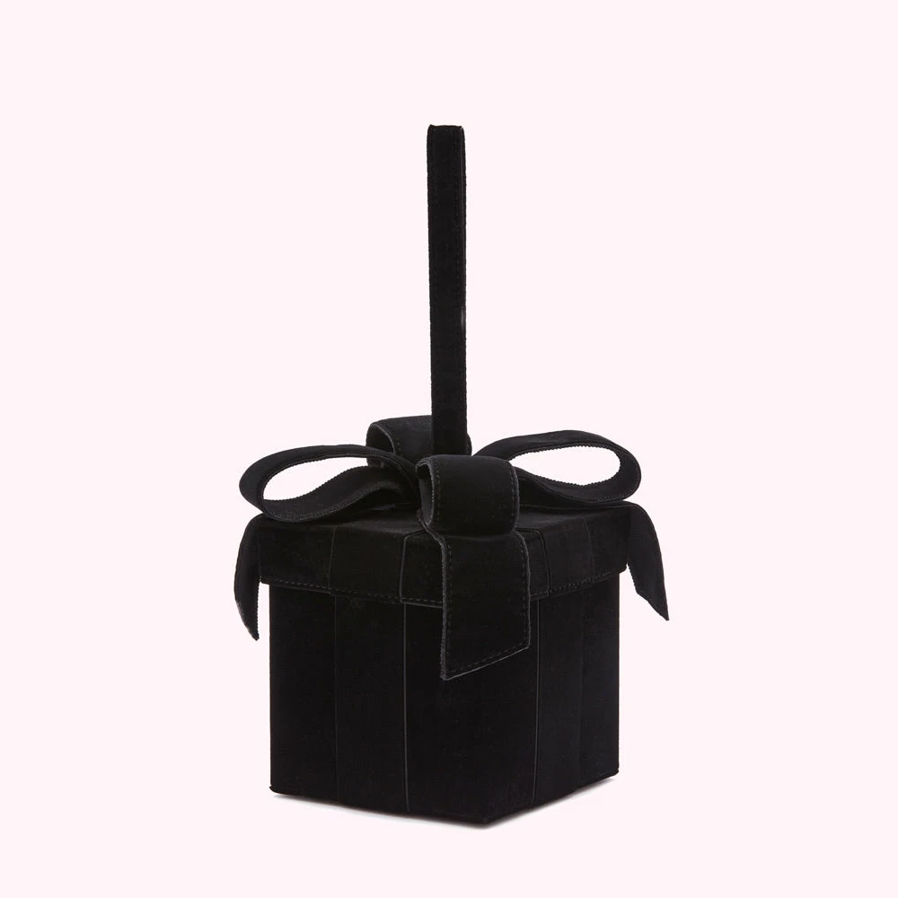 Lulu Guinness BLACK VELVET PRESENT CLUTCH BAG BAGS 4 Lulu Guinness BLACK VELVET PRESENT CLUTCH BAG BAGS