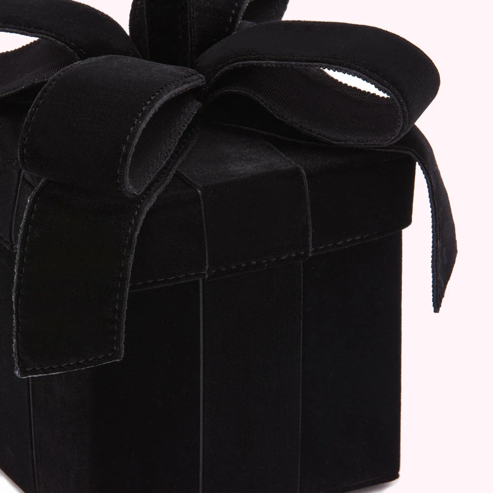 Lulu Guinness BLACK VELVET PRESENT CLUTCH BAG BAGS 6 Lulu Guinness BLACK VELVET PRESENT CLUTCH BAG BAGS