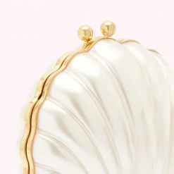 Lulu Guinness BAGS IVORY SHELL CLUTCH BAG