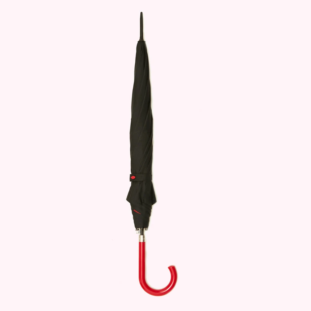 Lulu Guinness BLACK RED RASPBERRY MARKER PEN LIP UMBRELLA Timeless Black 5 Lulu Guinness BLACK RED RASPBERRY MARKER PEN LIP UMBRELLA Timeless Black