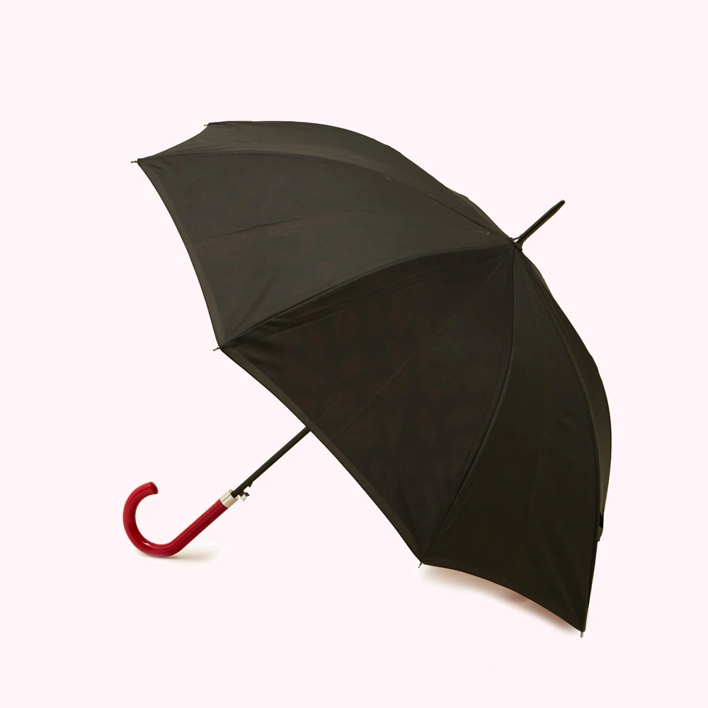 Lulu Guinness BLACK RED RASPBERRY MARKER PEN LIP UMBRELLA Timeless Black 4 Lulu Guinness BLACK RED RASPBERRY MARKER PEN LIP UMBRELLA Timeless Black