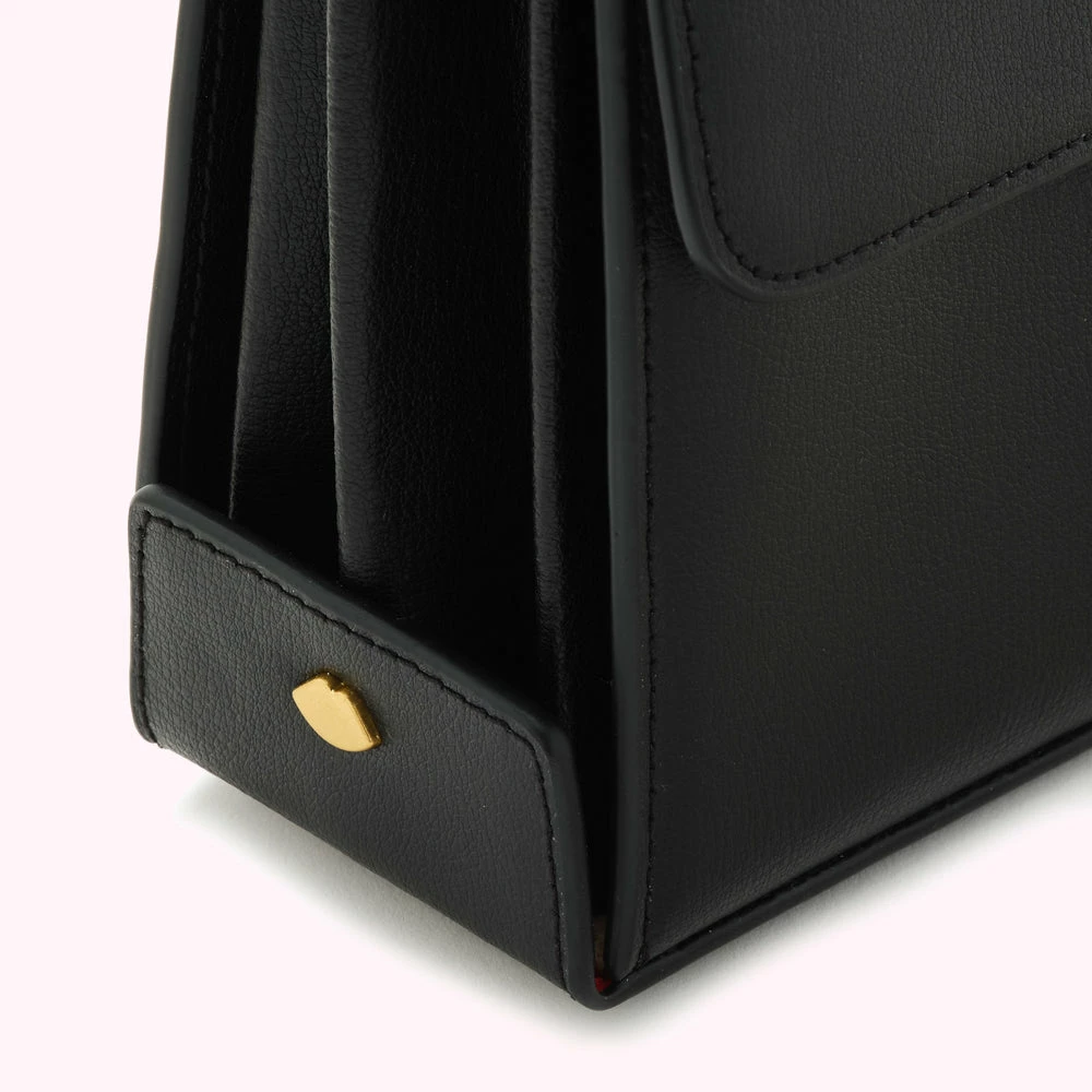 Lulu Guinness BLACK MEDIUM LIP TURNLOCK QUEENIE HANDBAG BAGS 7 Lulu Guinness BLACK MEDIUM LIP TURNLOCK QUEENIE HANDBAG BAGS
