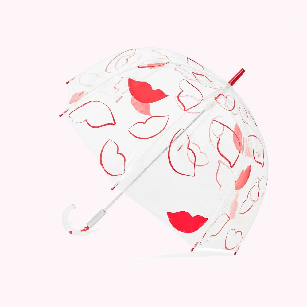 Lulu Guinness Umbrellas LIP PRINT BIRDCAGE UMBRELLA 3 Lulu Guinness Umbrellas LIP PRINT BIRDCAGE UMBRELLA