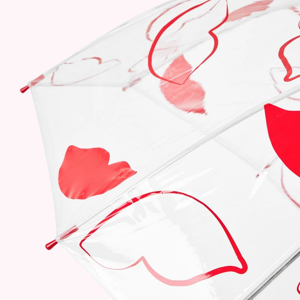 Lulu Guinness Umbrellas LIP PRINT BIRDCAGE UMBRELLA 6 Lulu Guinness Umbrellas LIP PRINT BIRDCAGE UMBRELLA