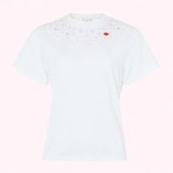 Lulu Guinness CHALK CHERRY BLOSSOM DEAN T-SHIRT