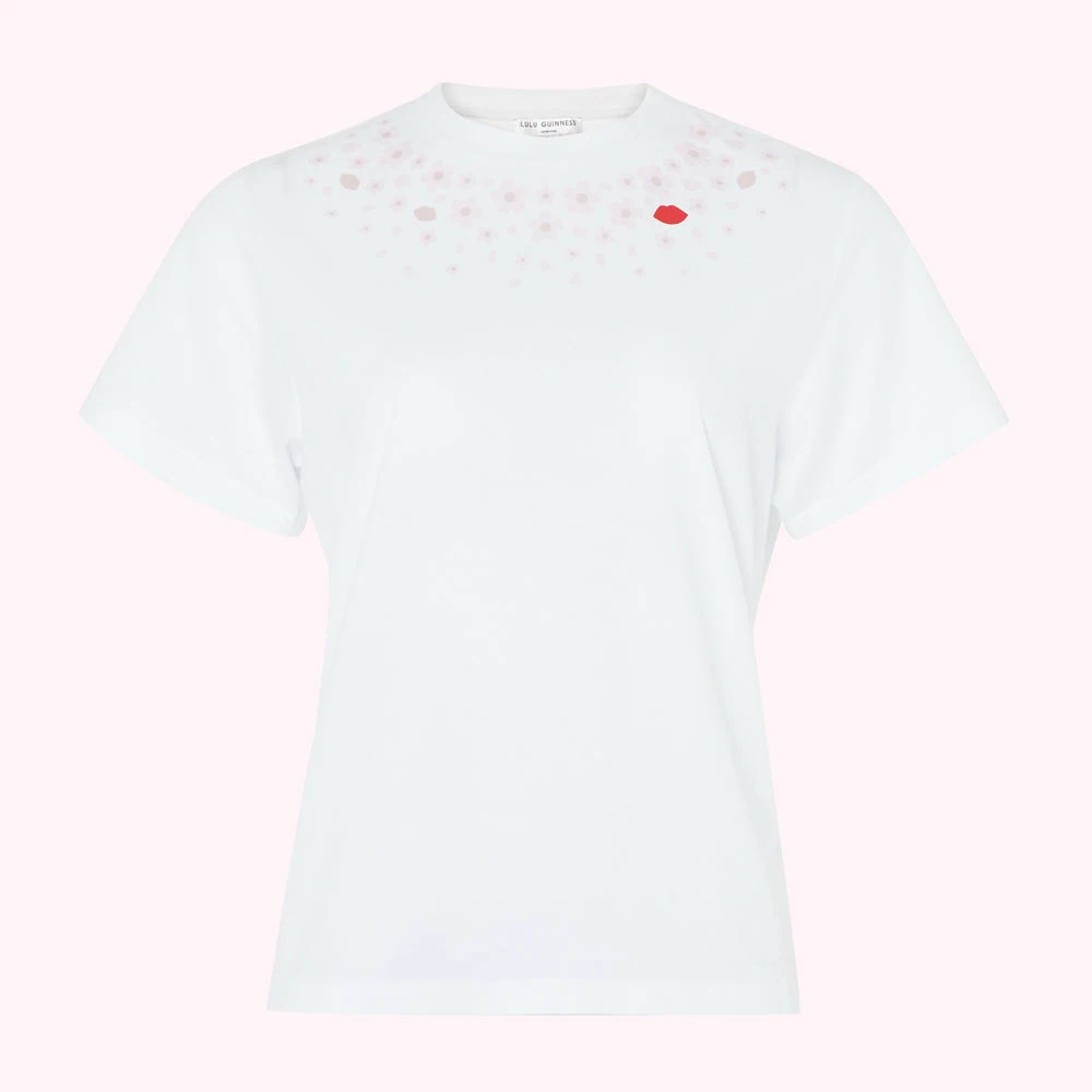 Lulu Guinness CHALK CHERRY BLOSSOM DEAN T-SHIRT 3 Lulu Guinness CHALK CHERRY BLOSSOM DEAN T-SHIRT