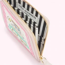 Lulu Guinness Pink, Forever BLUSH EARL GREY COIN PURSE