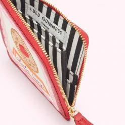 Lulu Guinness LULU RED LULU DODGER COIN PURSE Statement Red