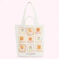 Lulu Guinness NATURAL HIGH TEA PRINT JEAN TOTE BAG