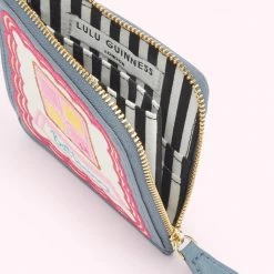 Lulu Guinness SEAL BATTENBURG COIN PURSE