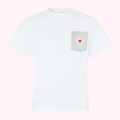 Lulu Guinness CHALK BLOSSOM POCKET MACIE T-SHIRT