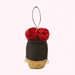Lulu Guinness STRAW FRIDA BASKET BAG