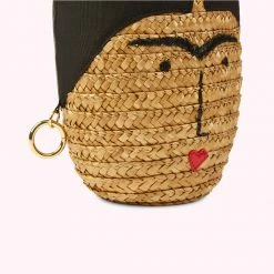 Lulu Guinness STRAW FRIDA BASKET BAG