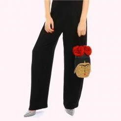 Lulu Guinness STRAW FRIDA BASKET BAG