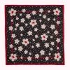 Lulu Guinness BLACK CHERRY BLOSSOM SILK TWILL SCARF