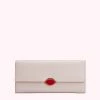 Lulu Guinness BLUSH ENAMEL LIP CORA WALLET Pink, Forever 1 Lulu Guinness BLUSH ENAMEL LIP CORA WALLET Pink, Forever
