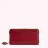 Lulu Guinness CHINA RED CUPIDS BOW CONTINENTAL WALLET 2 Lulu Guinness CHINA RED CUPIDS BOW CONTINENTAL WALLET