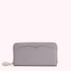 Lulu Guinness LAVENDER GREY CUPIDS BOW CONTINENTAL WALLET ACCESSORIES