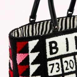 Lulu Guinness BLACK BINGO BIBI TOTE BAGS