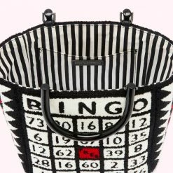 Lulu Guinness BLACK BINGO BIBI TOTE BAGS