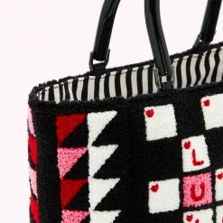 Lulu Guinness BAGS BLACK CROSSWORD BIBI TOTE