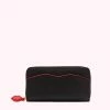 Lulu Guinness BLACK CUPIDS BOW CONTINENTAL WALLET
