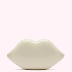 Lulu Guinness NUDE MEDIUM LIPS CLUTCH BAG