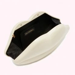 Lulu Guinness NUDE MEDIUM LIPS CLUTCH BAG