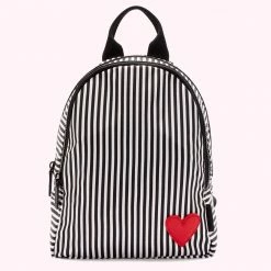 Lulu Guinness HEART AND STRIPES NYLON SADIE BACKPACK BAGS