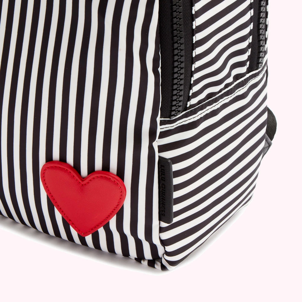 Lulu Guinness HEART AND STRIPES NYLON SADIE BACKPACK BAGS 6 Lulu Guinness HEART AND STRIPES NYLON SADIE BACKPACK BAGS