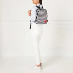 Lulu Guinness HEART AND STRIPES NYLON SADIE BACKPACK BAGS 11 Lulu Guinness HEART AND STRIPES NYLON SADIE BACKPACK BAGS