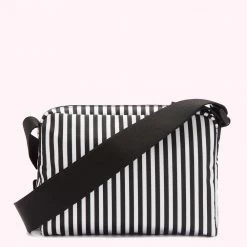 Lulu Guinness HEART AND STRIPES BESSIE NYLON CROSS BODY BAG
