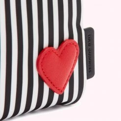 Lulu Guinness HEART AND STRIPES BESSIE NYLON CROSS BODY BAG