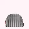 Lulu Guinness HEART AND STRIPES NYLON CRESCENT POUCH