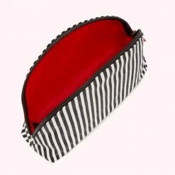 Lulu Guinness HEART AND STRIPES NYLON CRESCENT POUCH