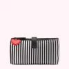 Lulu Guinness TRAVEL HEART AND STRIPES NYLON MAKE UP BAG