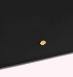 Lulu Guinness BLACK LEATHER LARGE IVY TOTE BAG BAGS