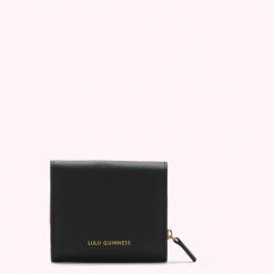Lulu Guinness BLACK LEATHER JODIE WALLET