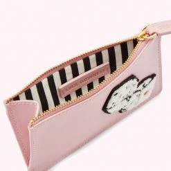 Lulu Guinness Pink, Forever BLOSSOM PINK LEATHER DICE LOTTIE POUCH 7 Lulu Guinness Pink, Forever BLOSSOM PINK LEATHER DICE LOTTIE POUCH