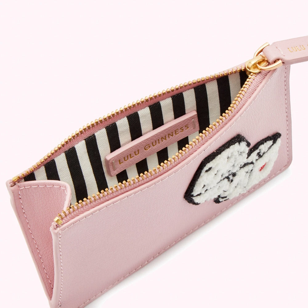 Lulu Guinness Pink, Forever BLOSSOM PINK LEATHER DICE LOTTIE POUCH 5 Lulu Guinness Pink, Forever BLOSSOM PINK LEATHER DICE LOTTIE POUCH