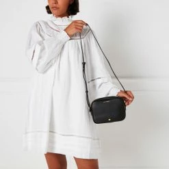 Lulu Guinness BLACK LEATHER COLE CROSS BODY BAG 14 Lulu Guinness BLACK LEATHER COLE CROSS BODY BAG